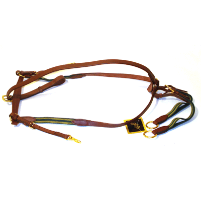 1003 HB Lederen Voortuig Gold Plated Havana Pony