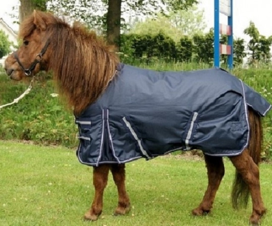 Outdoor fleecevoering Pony waterdichte regendeken blauw, Harry and Hector 
