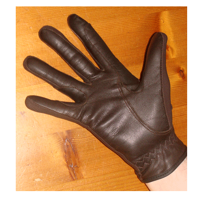 1712 HB Lederen Handschoenen Wit M