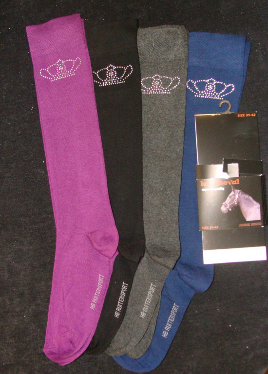 1752 HB Cheval glitter paard rijsokken