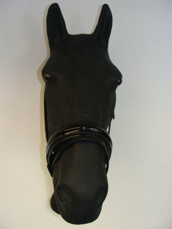 418 HB neusriem lak extra breed Zwart-Wit Cob
