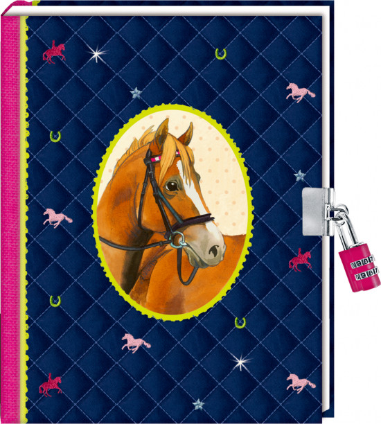 P-13  Dagboekje met cijferslot Paardenvriend