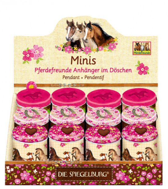 P-16 Paardenvriend Pluche sleutelhanger in blikje 