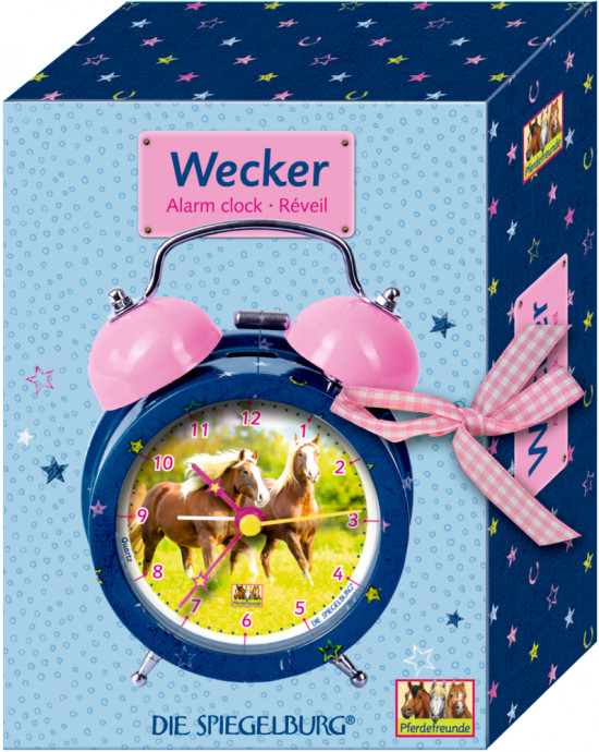 P-2 Alarmwekker blauw metaal Paardenvriend 