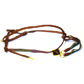 1003 HB Lederen Voortuig Gold Plated Havana Pony