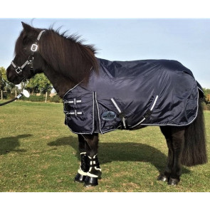 Outdoor regendeken pony blauw 200 grams