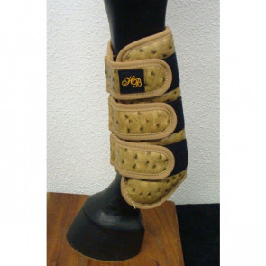 299 HB Comfort Struisvogel print L Goud