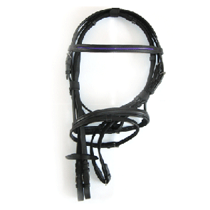 330 HB Hoofdstel Bridle Purple Shetland