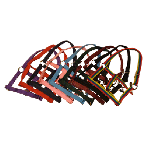 712 HB Nylon Halster Speciale Maat Rood/Wit/Blauw