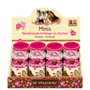 P-16 Paardenvriend Pluche sleutelhanger in blikje 