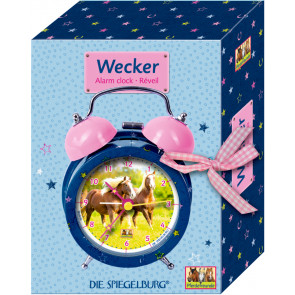 P-2 Alarmwekker blauw metaal Paardenvriend 